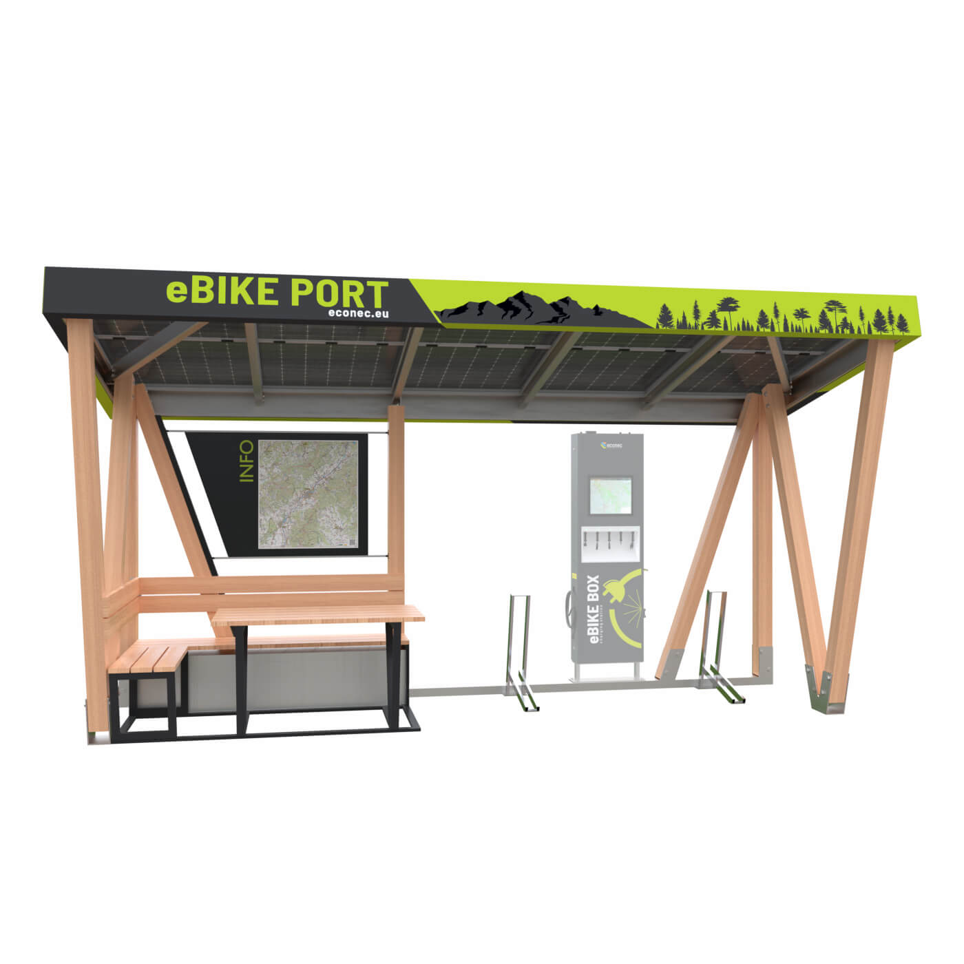 ebike nabíjacia stanica eBIKE PORT Solar