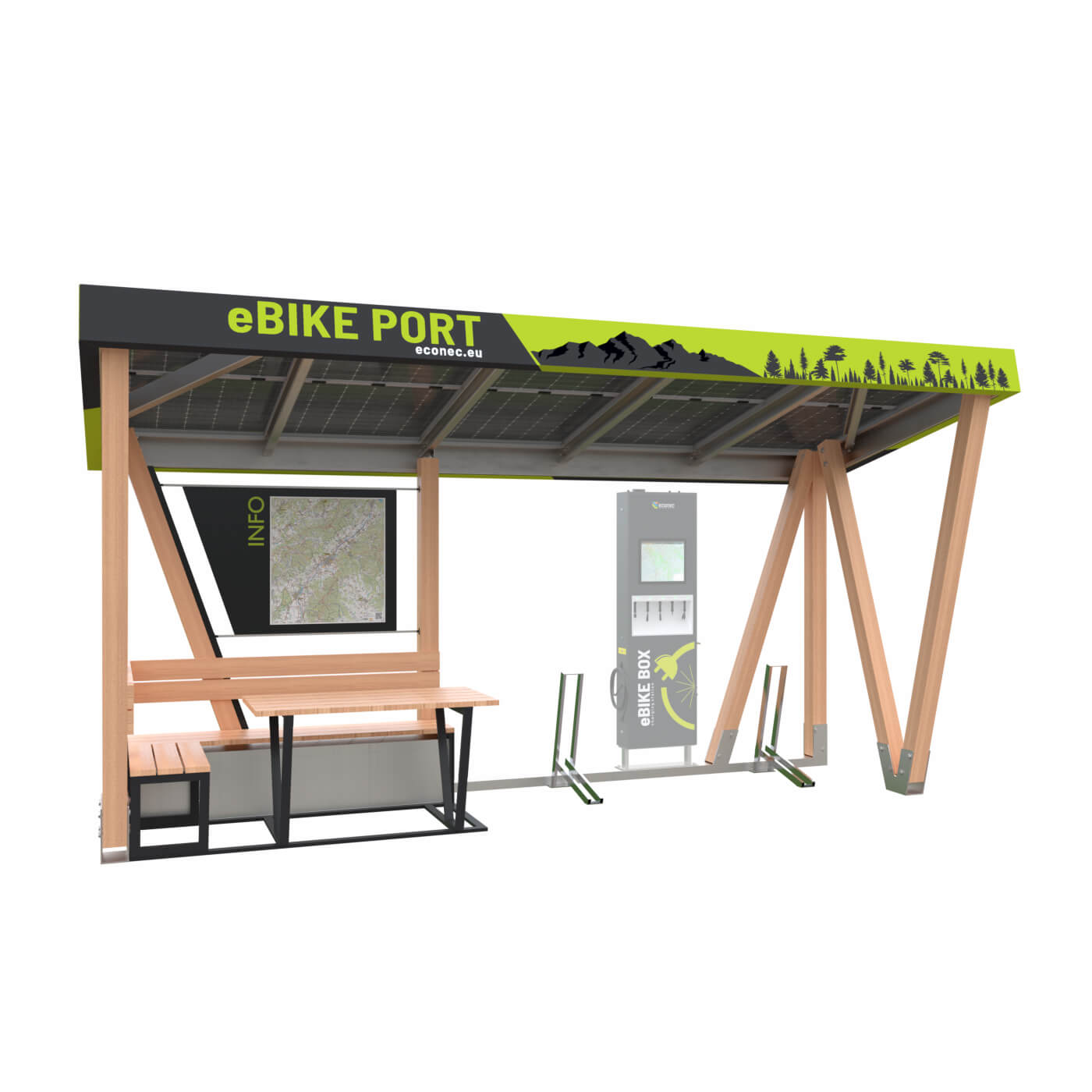 ebike nabíjacia stanica eBIKE PORT Solar