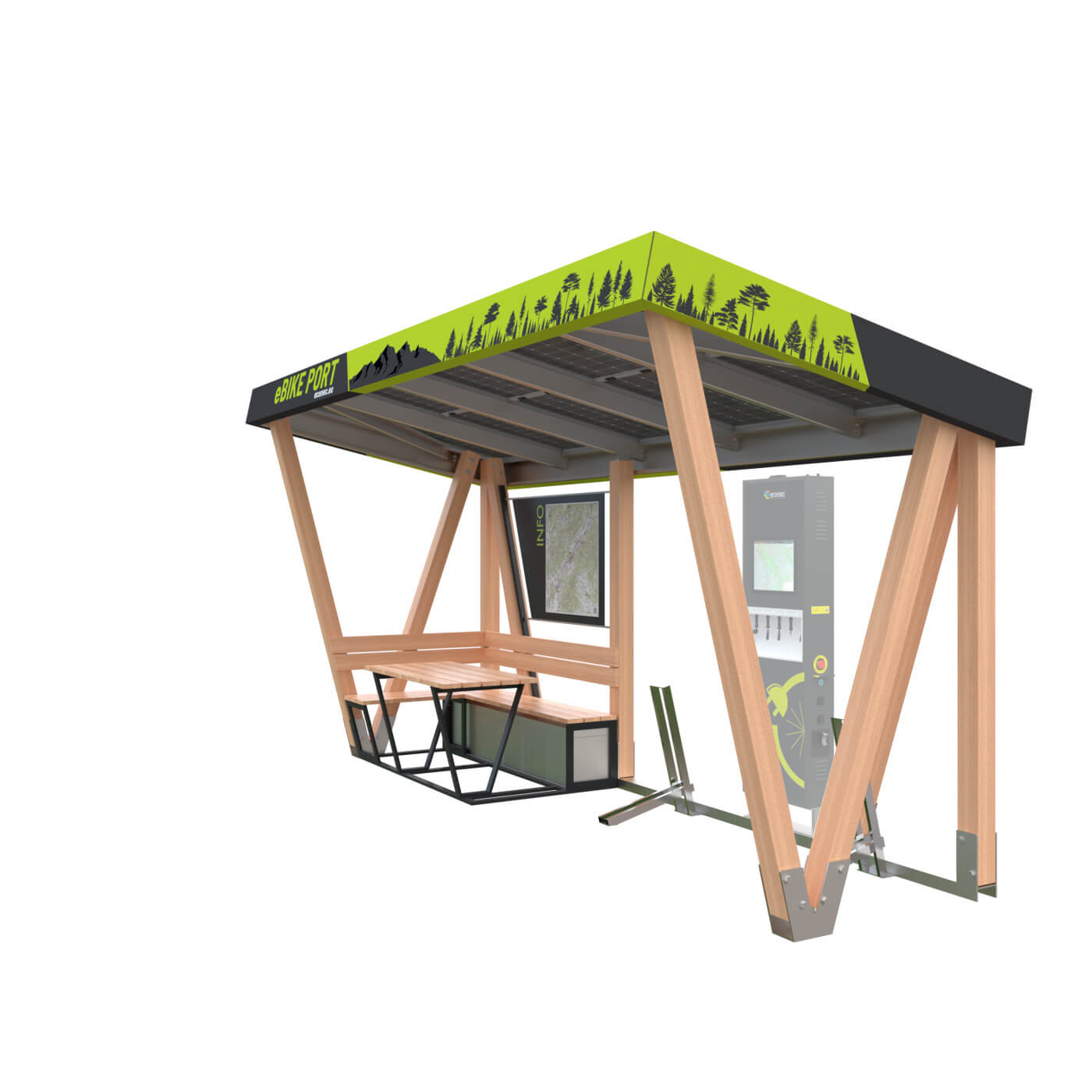 ebike nabíjacia stanica eBIKE PORT Solar
